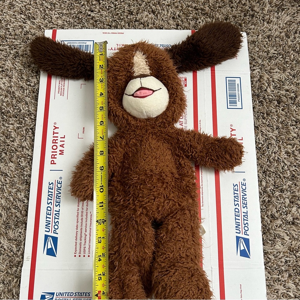 Build A Bear Workshop Brown Playful Pup 2018 Puppy Dog Shaggy Stuffed Animal 17"